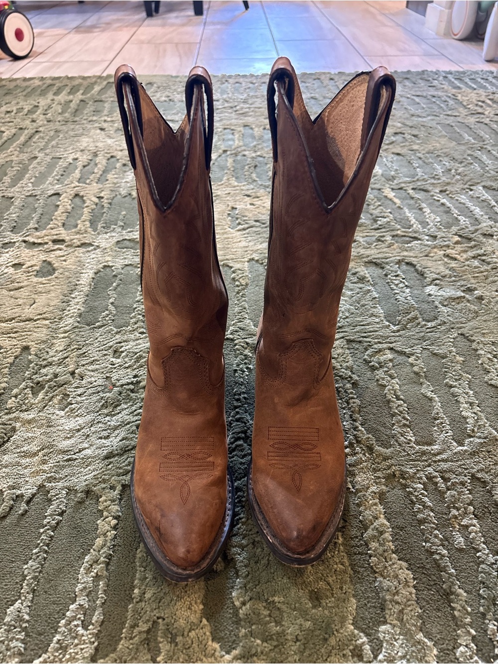 Durango Brown Leather Western Cowboy Boots
